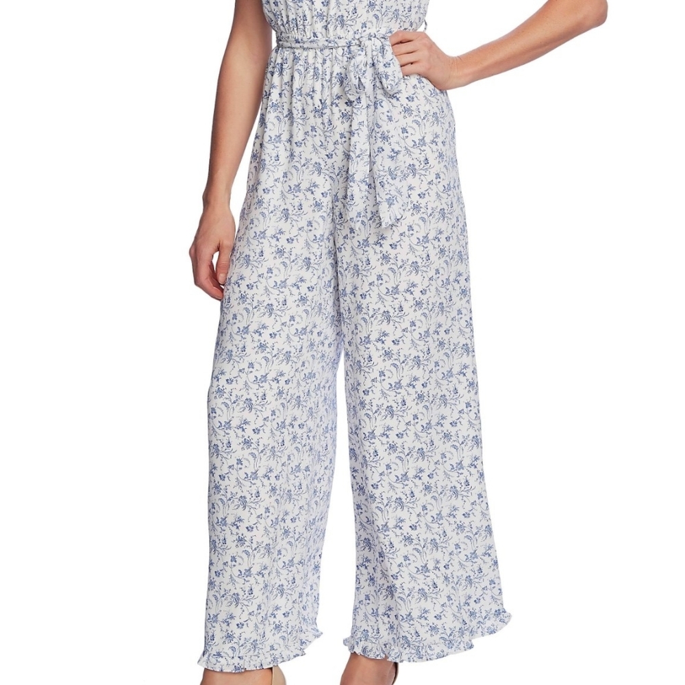 Cece Women's  Patterned Ruffle jumpsuit - Picture 3 of 7